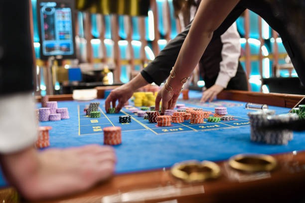 Live dealer blackjack table with multi-camera view